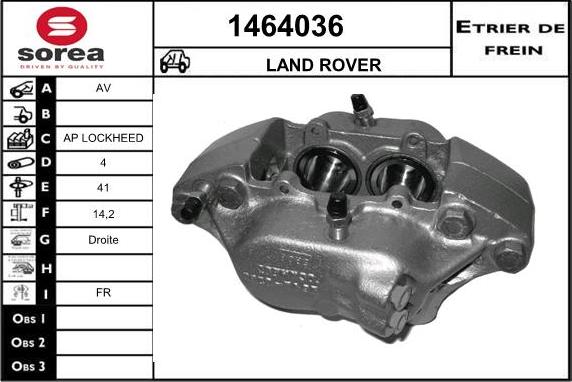 SNRA 1464036 - Гальмівний супорт autozip.com.ua