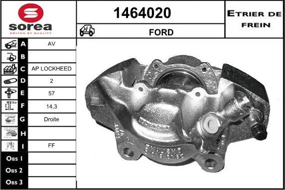 SNRA 1464020 - Гальмівний супорт autozip.com.ua