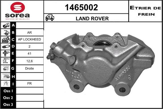 SNRA 1465002 - Гальмівний супорт autozip.com.ua