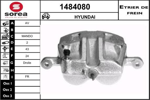 SNRA 1484080 - Гальмівний супорт autozip.com.ua