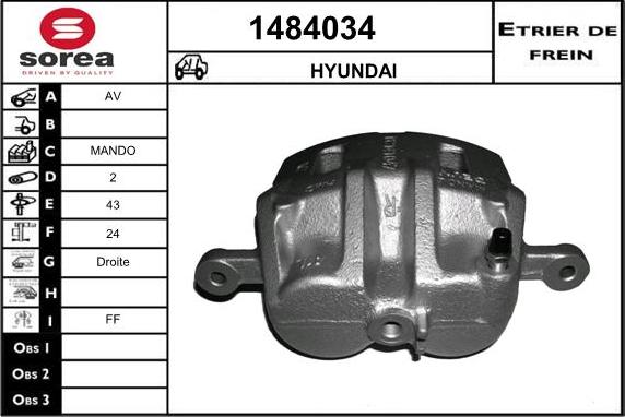 SNRA 1484034 - Гальмівний супорт autozip.com.ua