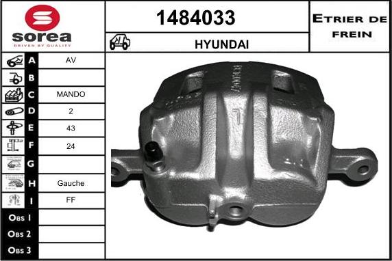 SNRA 1484033 - Гальмівний супорт autozip.com.ua