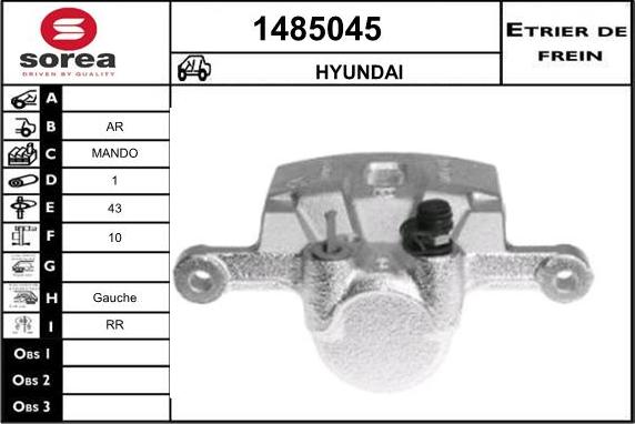 SNRA 1485045 - Гальмівний супорт autozip.com.ua