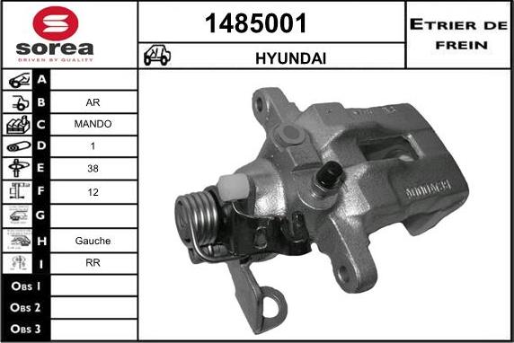 SNRA 1485001 - Гальмівний супорт autozip.com.ua