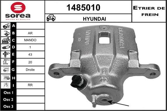 SNRA 1485010 - Гальмівний супорт autozip.com.ua