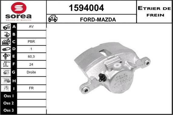 SNRA 1594004 - Гальмівний супорт autozip.com.ua