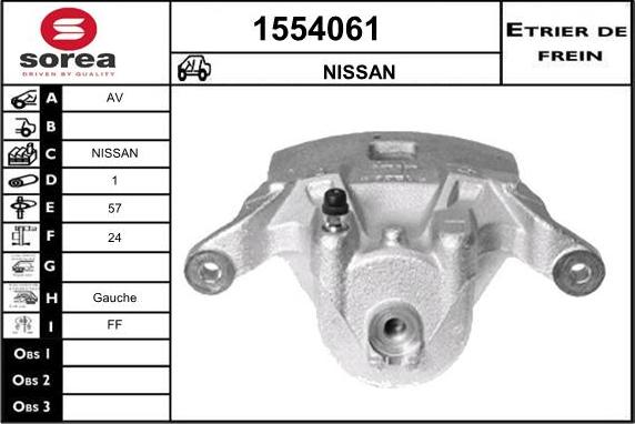 SNRA 1554061 - Гальмівний супорт autozip.com.ua