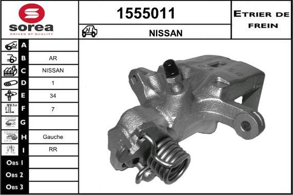 SNRA 1555011 - Гальмівний супорт autozip.com.ua