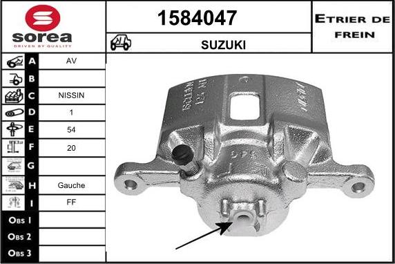 SNRA 1584047 - Гальмівний супорт autozip.com.ua