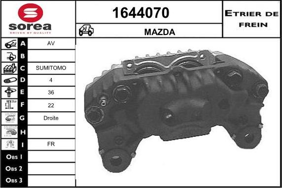 SNRA 1644070 - Гальмівний супорт autozip.com.ua