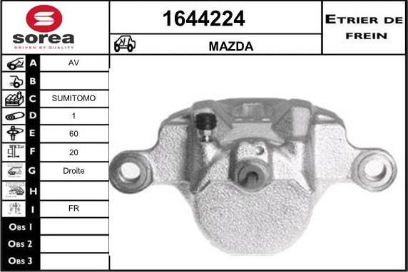 SNRA 1644224 - Гальмівний супорт autozip.com.ua