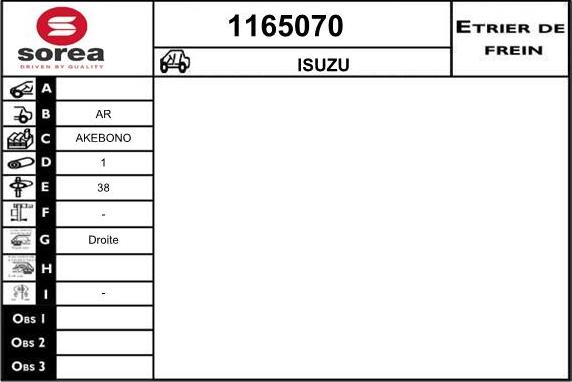 SNRA 1165070 - Гальмівний супорт autozip.com.ua