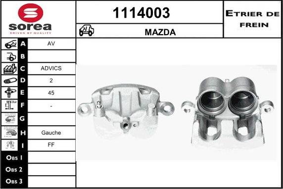 SNRA 1114003 - Гальмівний супорт autozip.com.ua