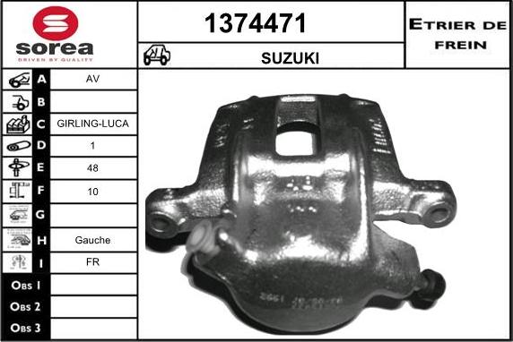 SNRA 1374471 - Гальмівний супорт autozip.com.ua