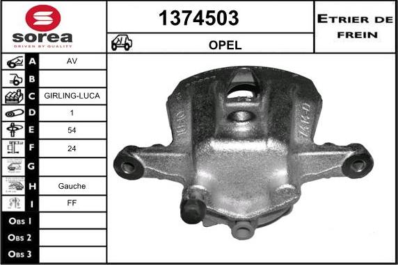 SNRA 1374503 - Гальмівний супорт autozip.com.ua