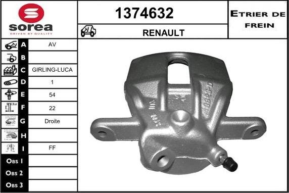 SNRA 1374632 - Гальмівний супорт autozip.com.ua