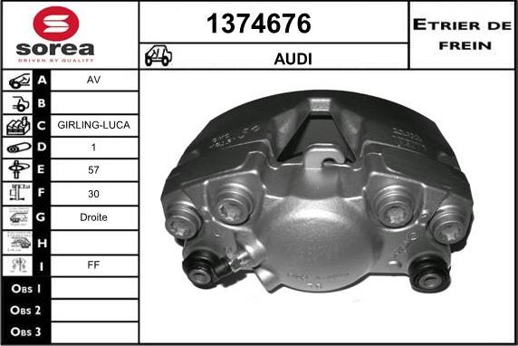 SNRA 1374676 - Гальмівний супорт autozip.com.ua