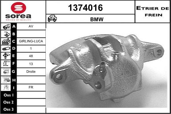 SNRA 1374016 - Гальмівний супорт autozip.com.ua