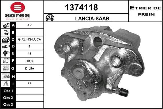 SNRA 1374118 - Гальмівний супорт autozip.com.ua