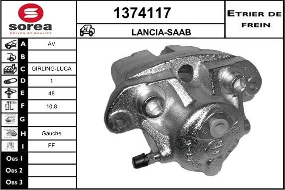 SNRA 1374117 - Гальмівний супорт autozip.com.ua