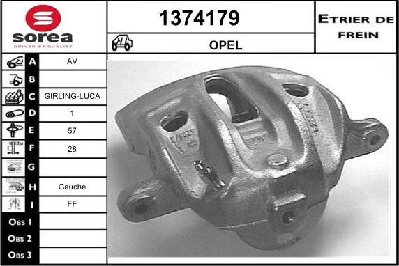 SNRA 1374179 - Гальмівний супорт autozip.com.ua