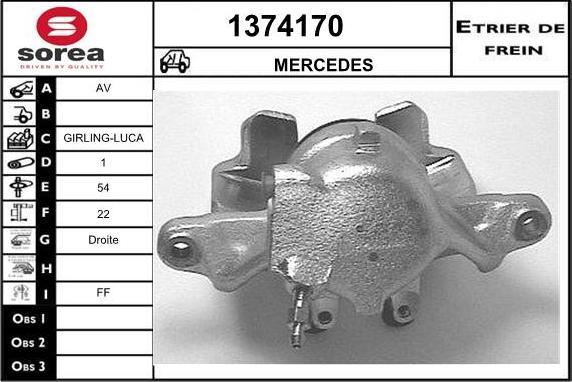 SNRA 1374170 - Гальмівний супорт autozip.com.ua