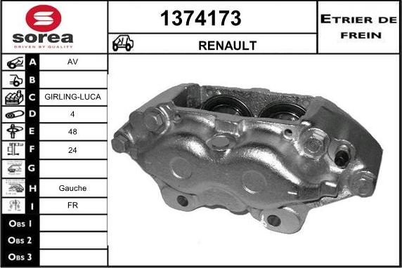 SNRA 1374173 - Гальмівний супорт autozip.com.ua