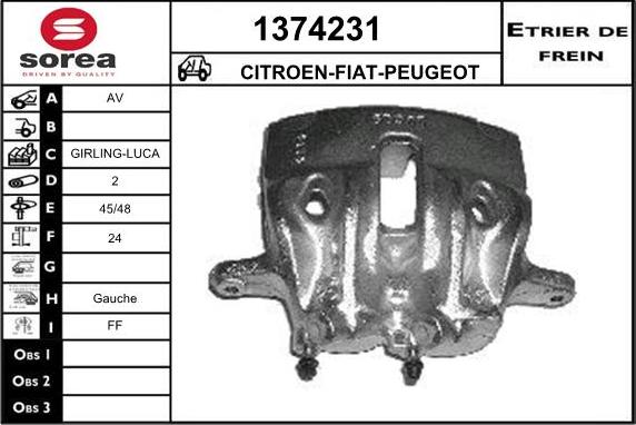 SNRA 1374231 - Гальмівний супорт autozip.com.ua