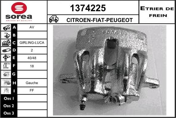 SNRA 1374225 - Гальмівний супорт autozip.com.ua