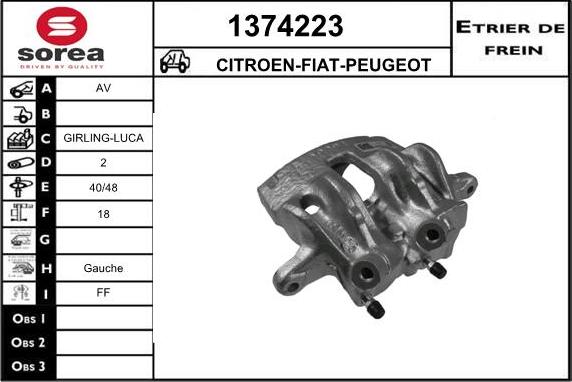 SNRA 1374223 - Гальмівний супорт autozip.com.ua