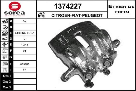 SNRA 1374227 - Гальмівний супорт autozip.com.ua