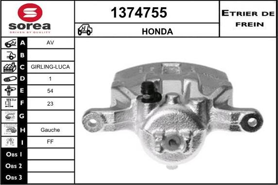 SNRA 1374755 - Гальмівний супорт autozip.com.ua