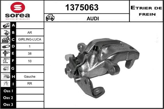 SNRA 1375063 - Гальмівний супорт autozip.com.ua