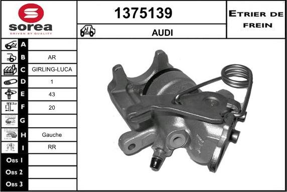 SNRA 1375139 - Гальмівний супорт autozip.com.ua