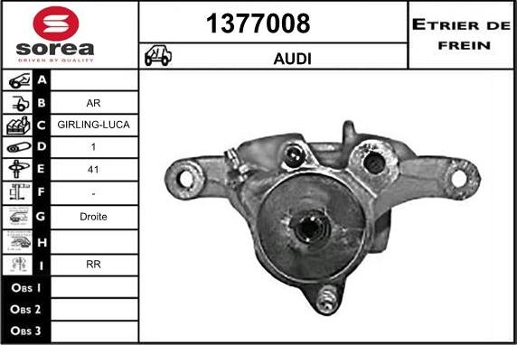 SNRA 1377008 - Гальмівний супорт autozip.com.ua