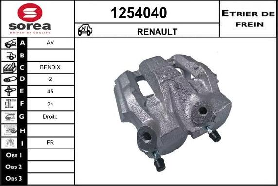 SNRA 1254040 - Гальмівний супорт autozip.com.ua