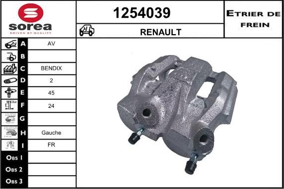 SNRA 1254039 - Гальмівний супорт autozip.com.ua