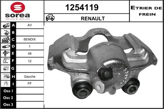 SNRA 1254119 - Гальмівний супорт autozip.com.ua