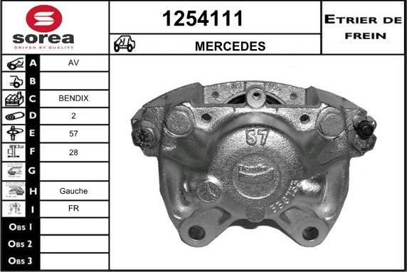 SNRA 1254111 - Гальмівний супорт autozip.com.ua