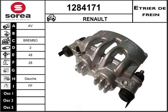 SNRA 1284171 - Гальмівний супорт autozip.com.ua