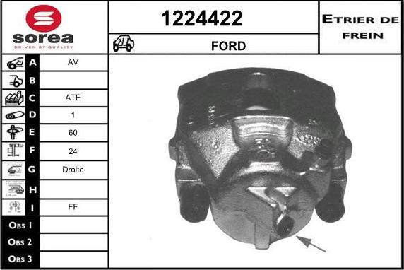 SNRA 1224422 - Гальмівний супорт autozip.com.ua