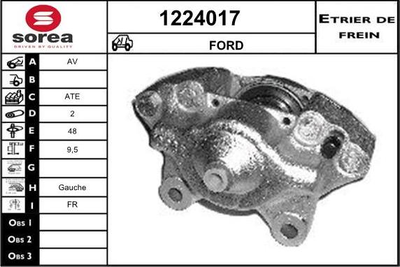 SNRA 1224017 - Гальмівний супорт autozip.com.ua