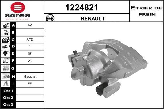 SNRA 1224821 - Гальмівний супорт autozip.com.ua