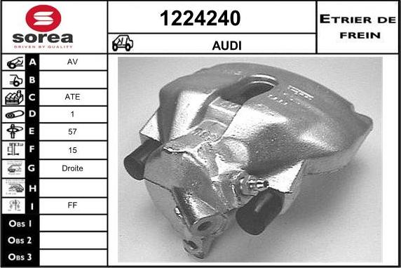 SNRA 1224240 - Гальмівний супорт autozip.com.ua