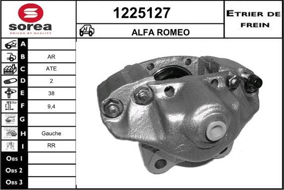 SNRA 1225127 - Гальмівний супорт autozip.com.ua