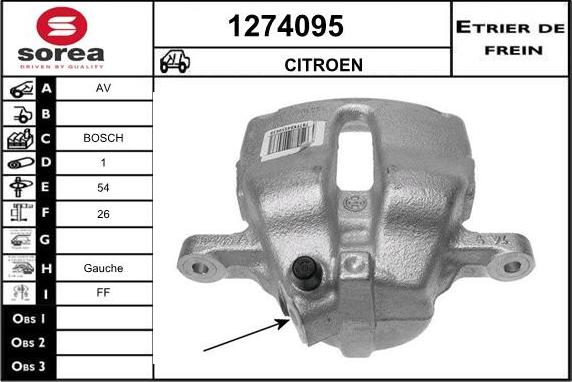 SNRA 1274095 - Гальмівний супорт autozip.com.ua