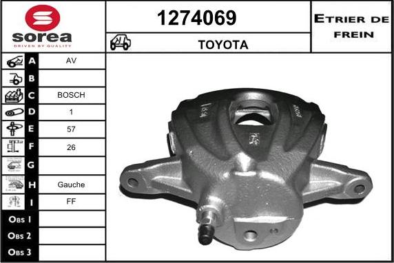 SNRA 1274069 - Гальмівний супорт autozip.com.ua