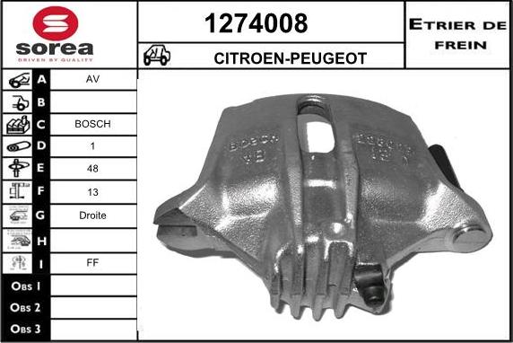 SNRA 1274008 - Гальмівний супорт autozip.com.ua