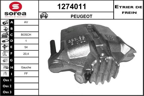 SNRA 1274011 - Гальмівний супорт autozip.com.ua