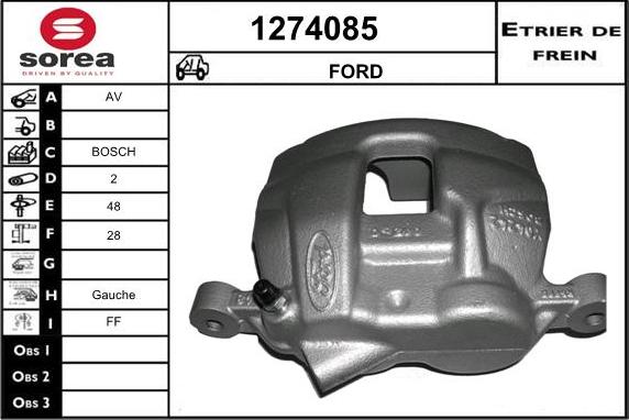 SNRA 1274085 - Гальмівний супорт autozip.com.ua